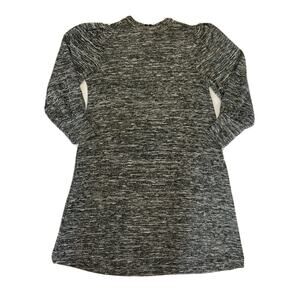 Loft Women’s Knit Sweater Dress Sz Medium Puff Long Sleeve Heather Gray